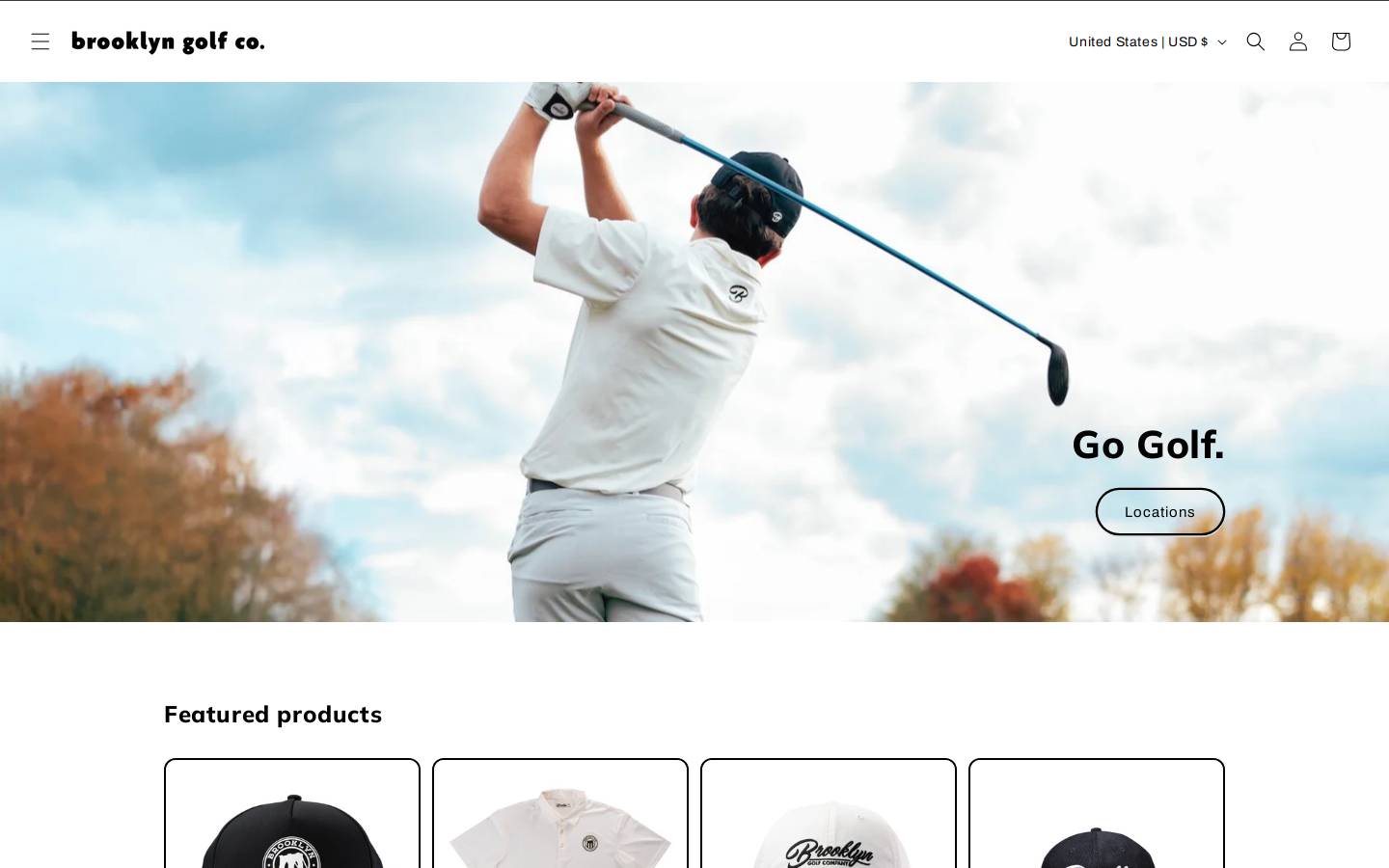 brooklyngolfcompany.com homepage screenshot