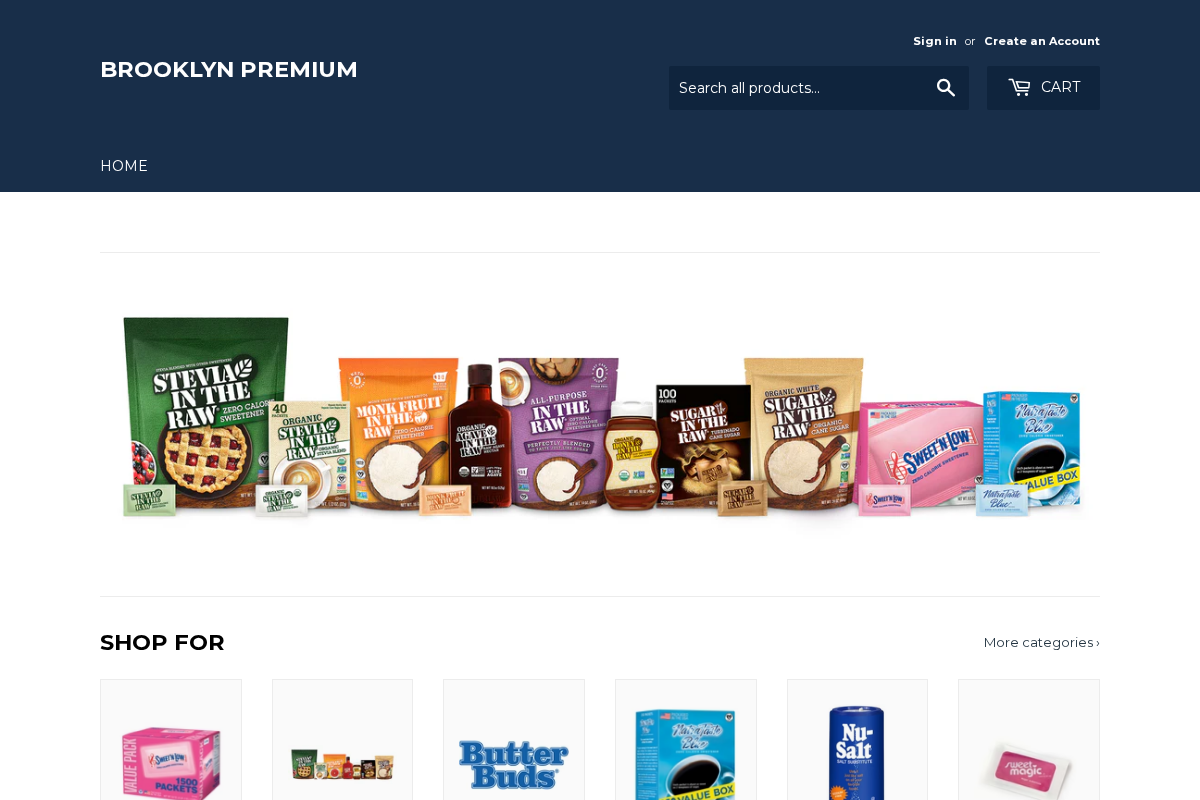 Brooklyn Premium homepage screenshot