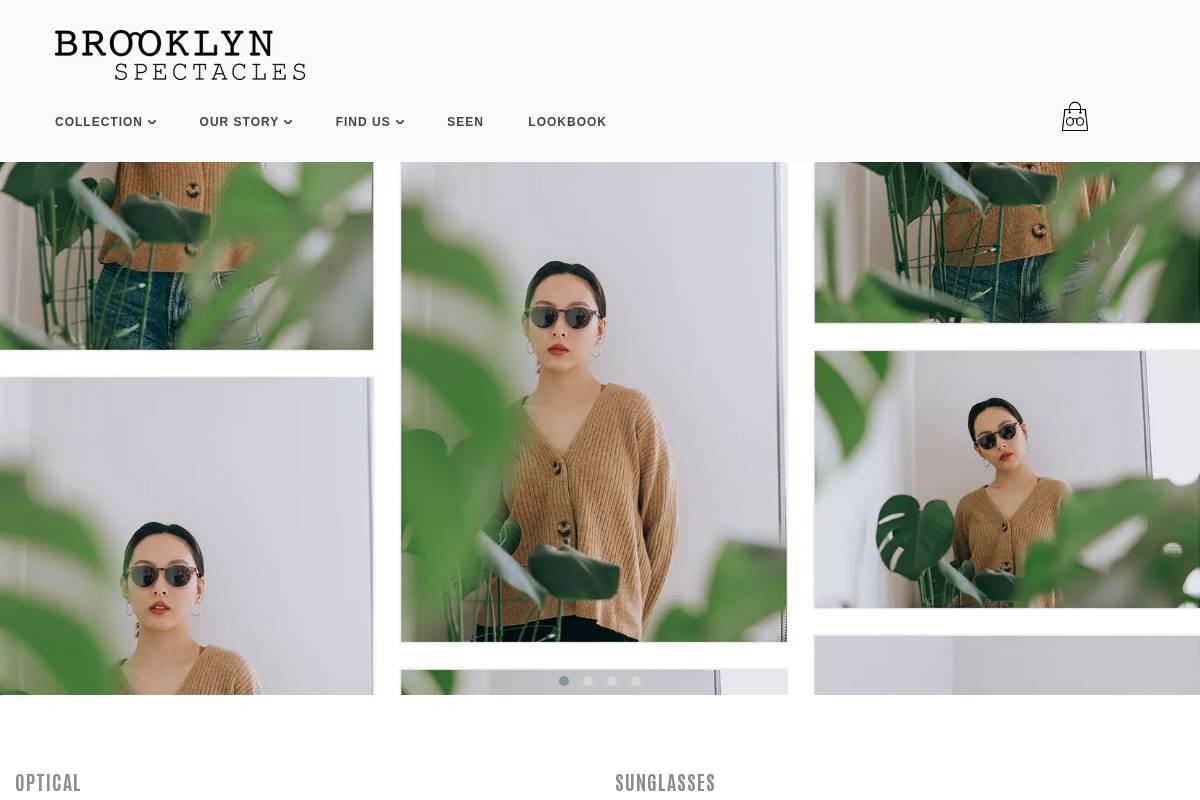 brooklynspectacles.com homepage screenshot