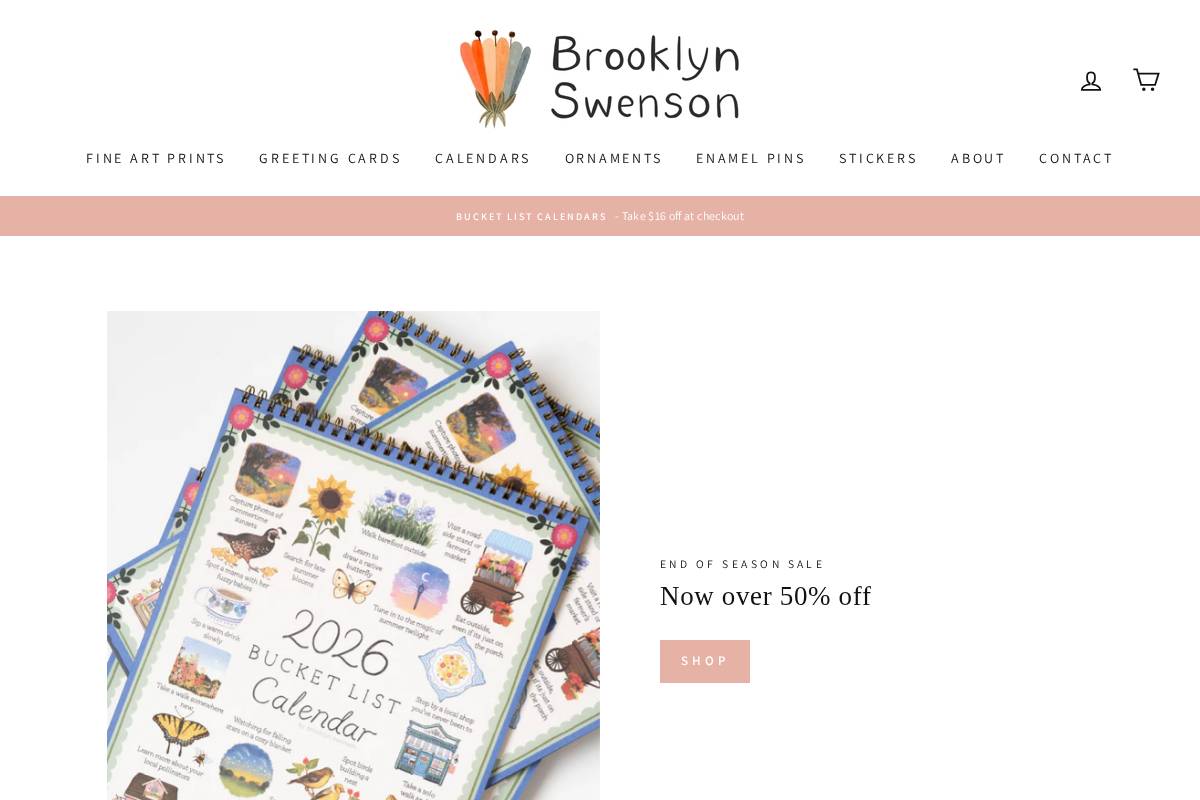 brooklynswenson.com homepage screenshot