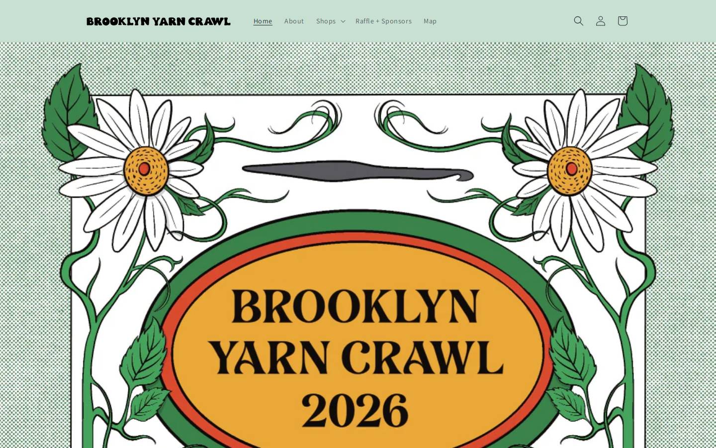 brooklynyarncrawl.com homepage screenshot