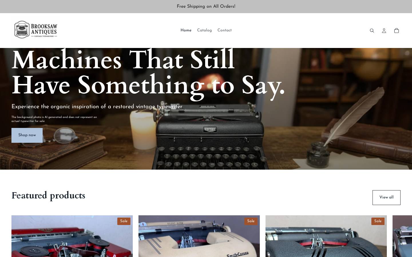 brooksawantiques.com homepage screenshot