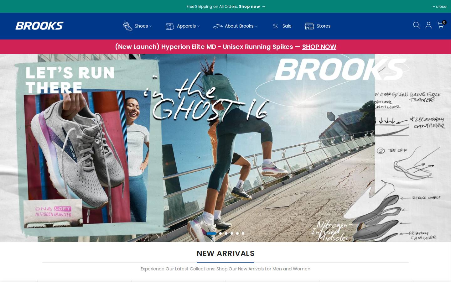 brooksrunningindia.com homepage screenshot