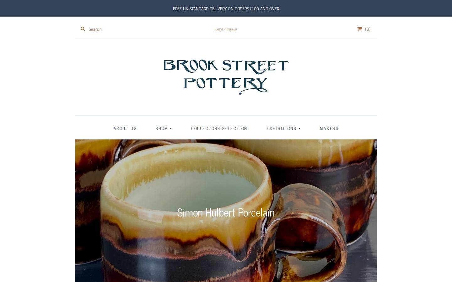 brookstreetpottery.co.uk homepage screenshot