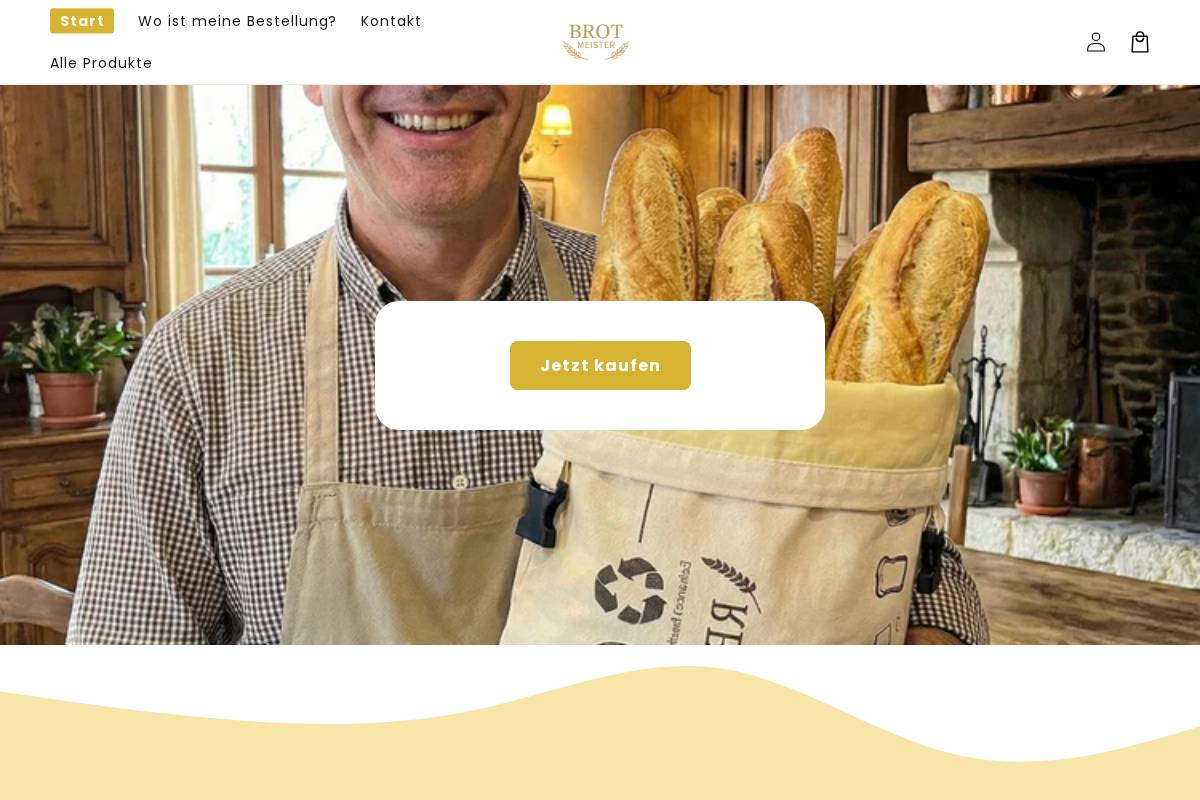 Brot Meister homepage screenshot