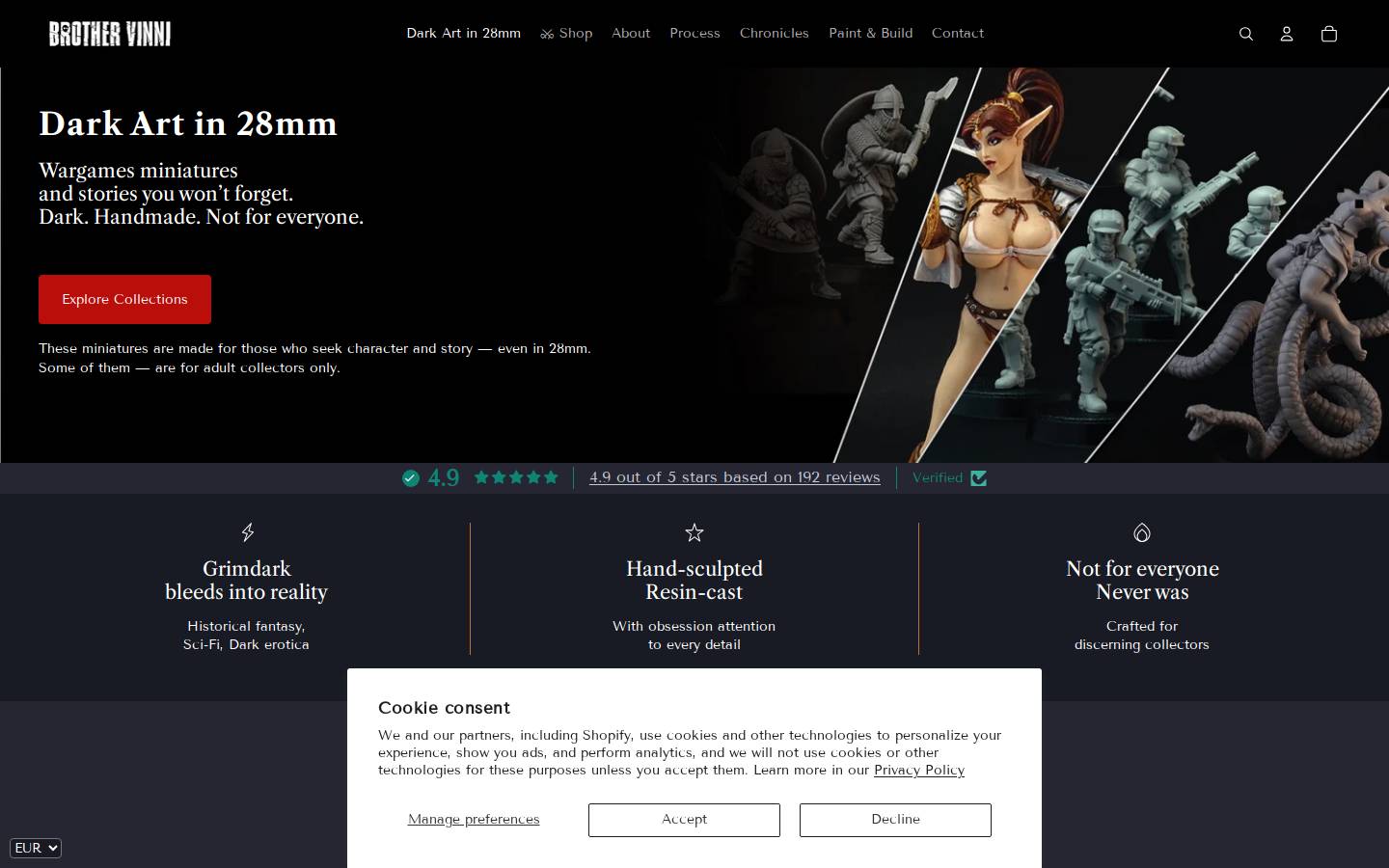 brother-vinni.com homepage screenshot