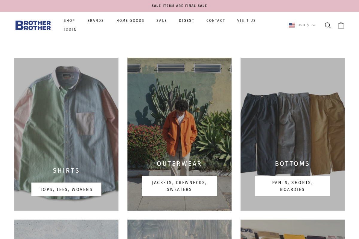 Brother Brother homepage screenshot