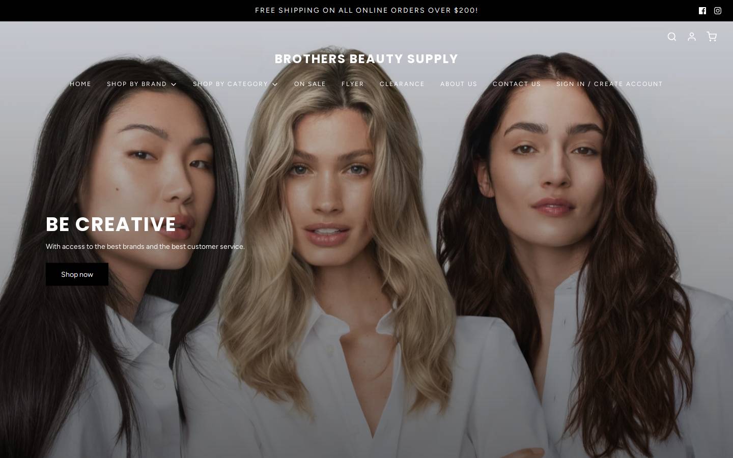 brothersbeauty.ca homepage screenshot