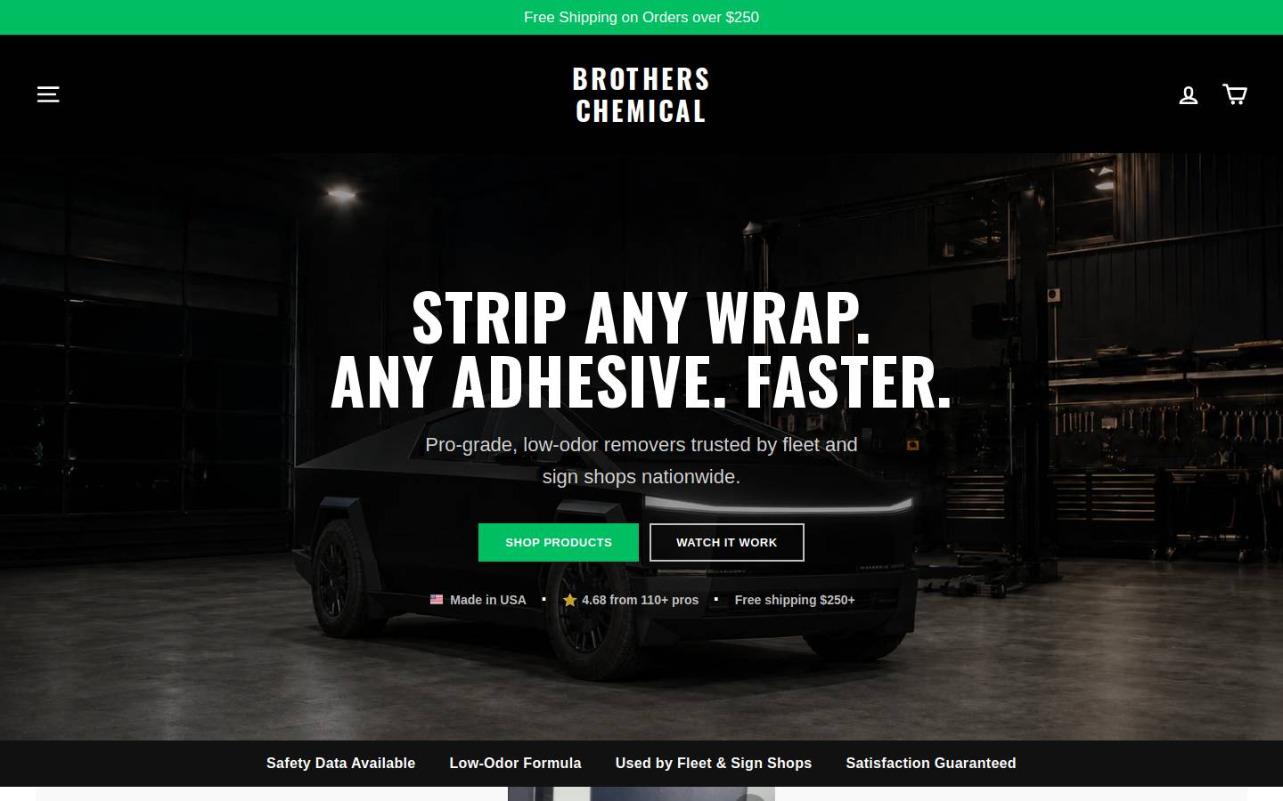 brotherschemical.com homepage screenshot
