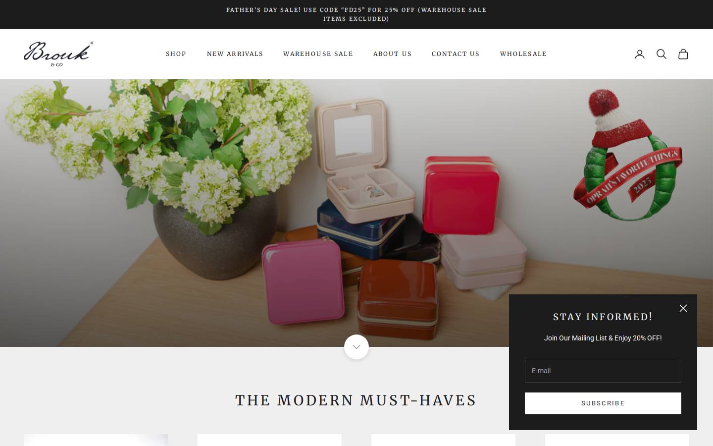 broukandco.com homepage screenshot