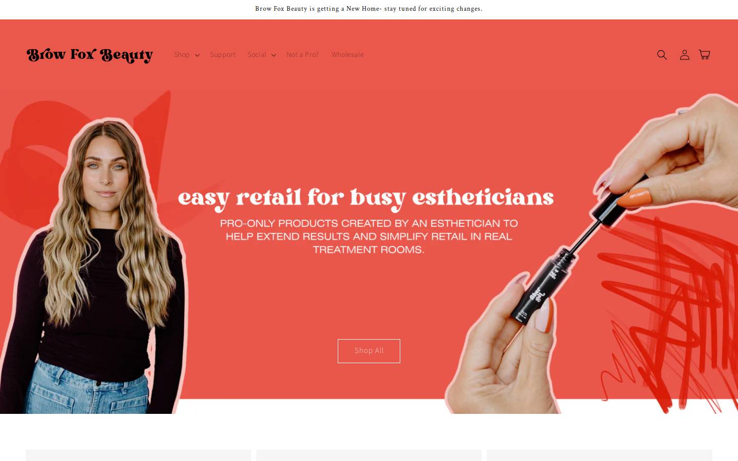 browfoxbeauty.com homepage screenshot
