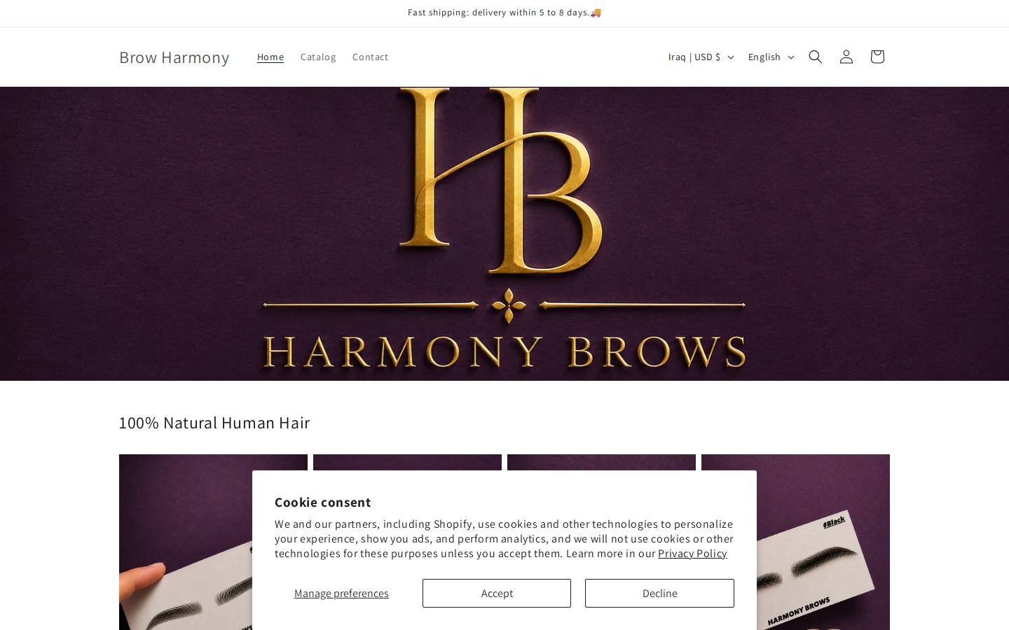 browharmony.com homepage screenshot