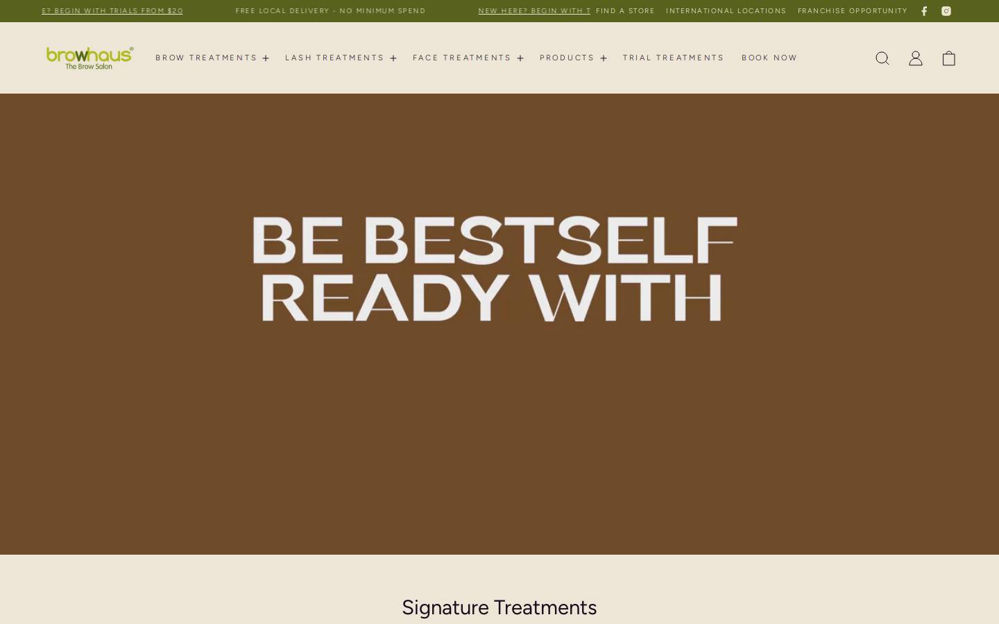 browhaus.com homepage screenshot
