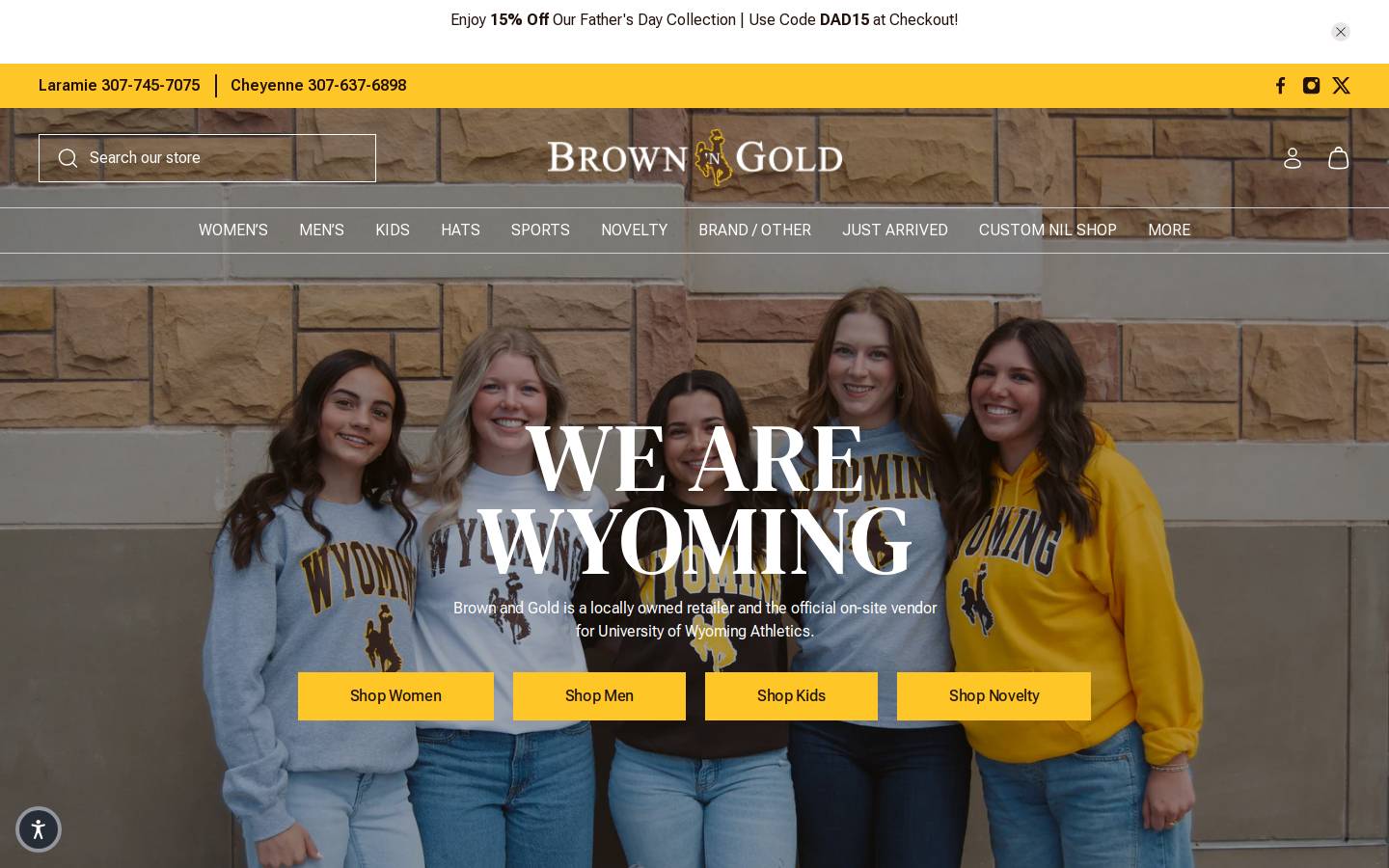 brownandgold.com homepage screenshot
