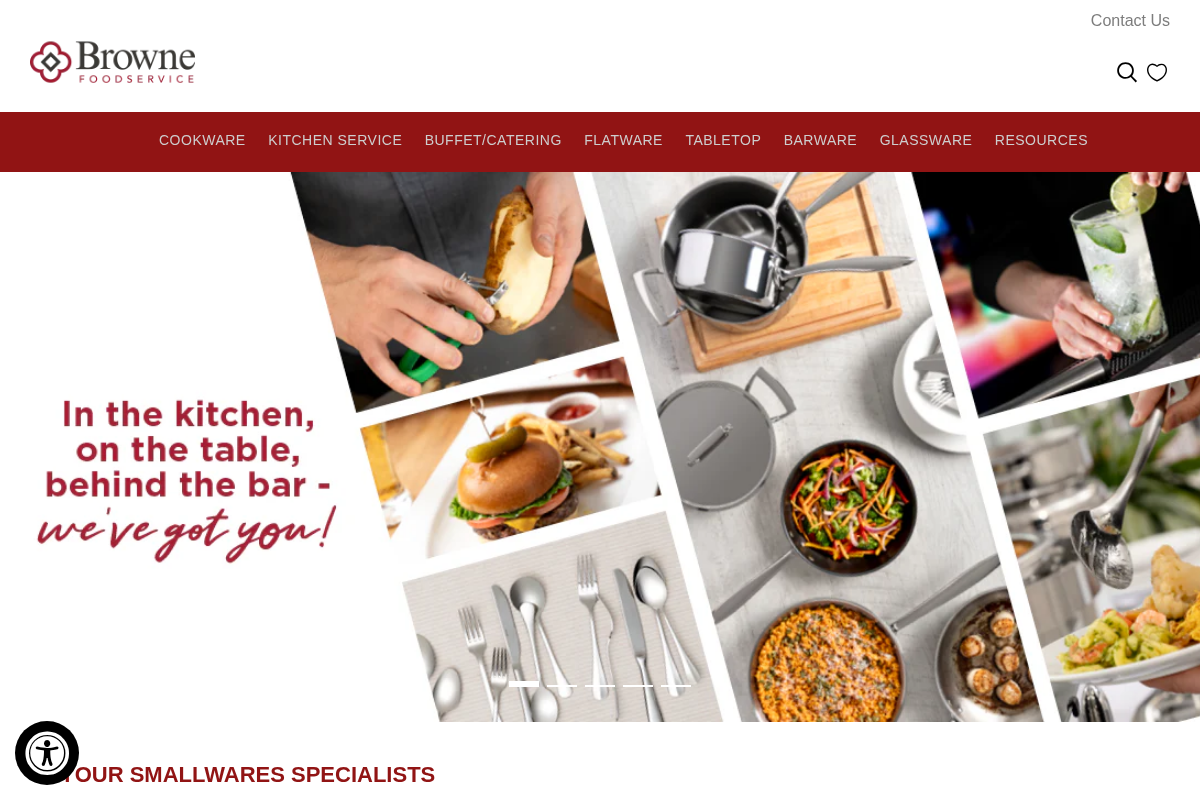 Browne Foodservice homepage screenshot