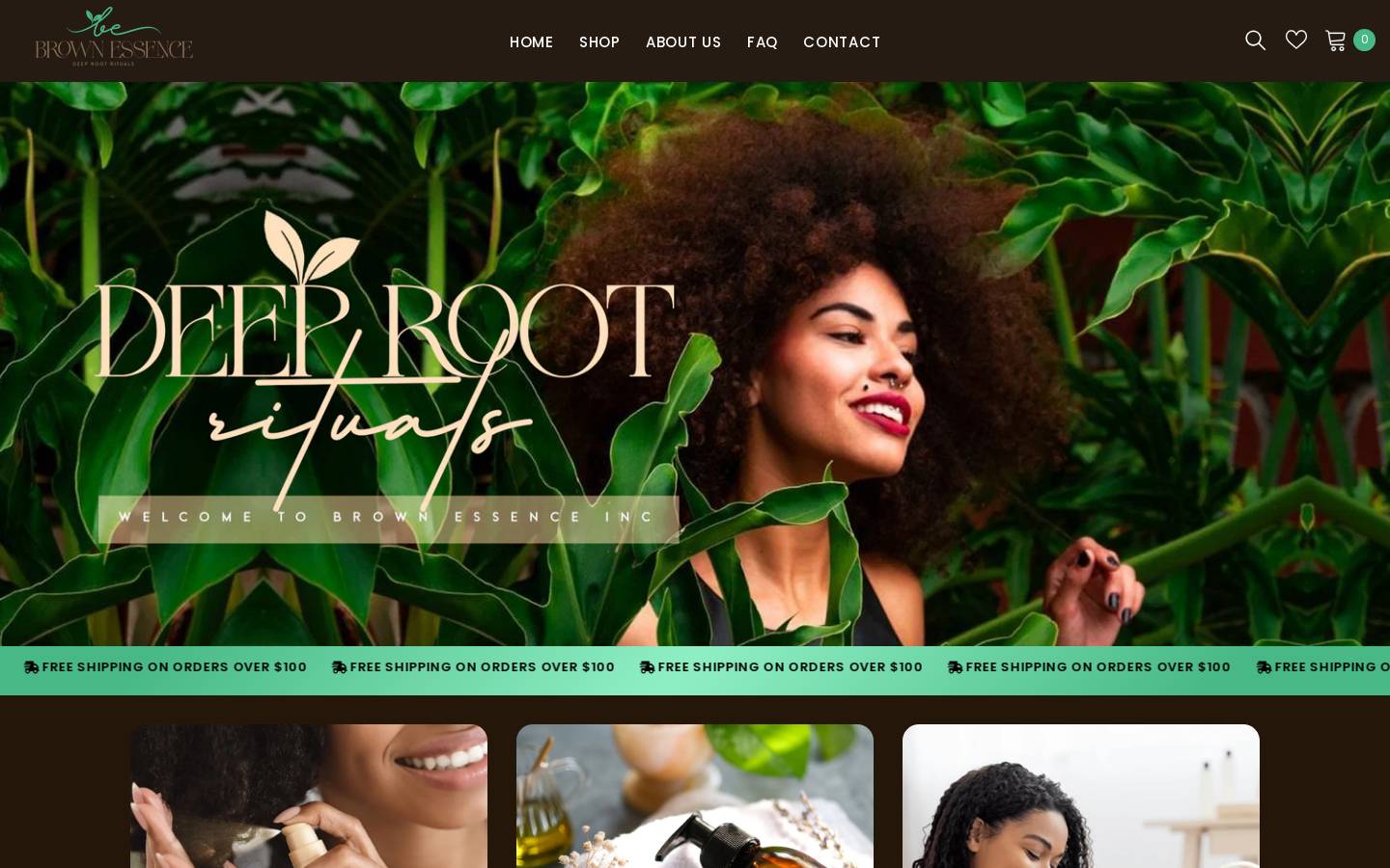 brownessenceinc.com homepage screenshot