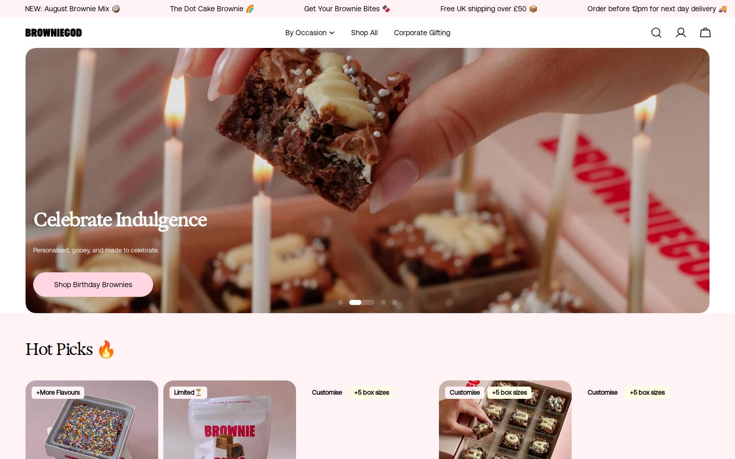 Browniegod homepage screenshot