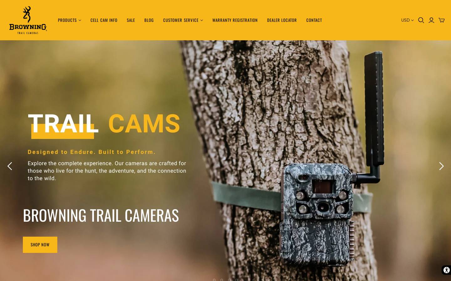 browningtrailcameras.com homepage screenshot
