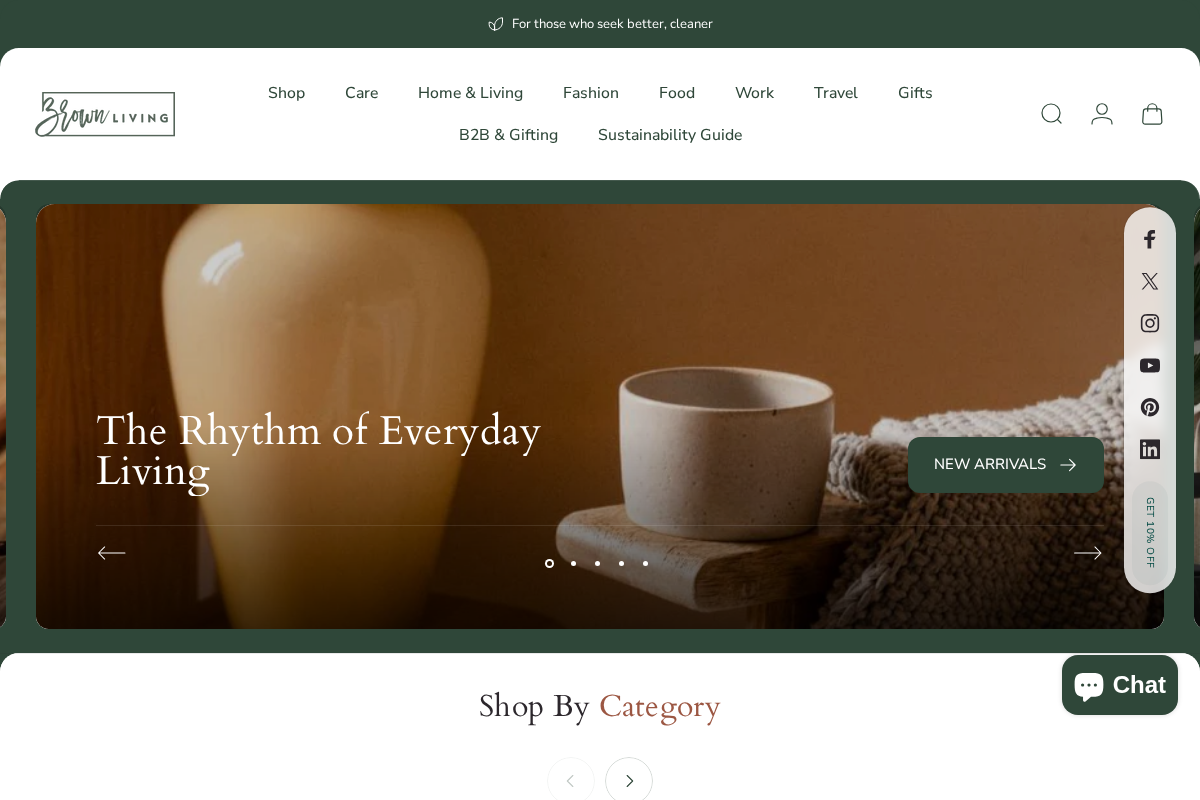 Brown Living™ homepage screenshot