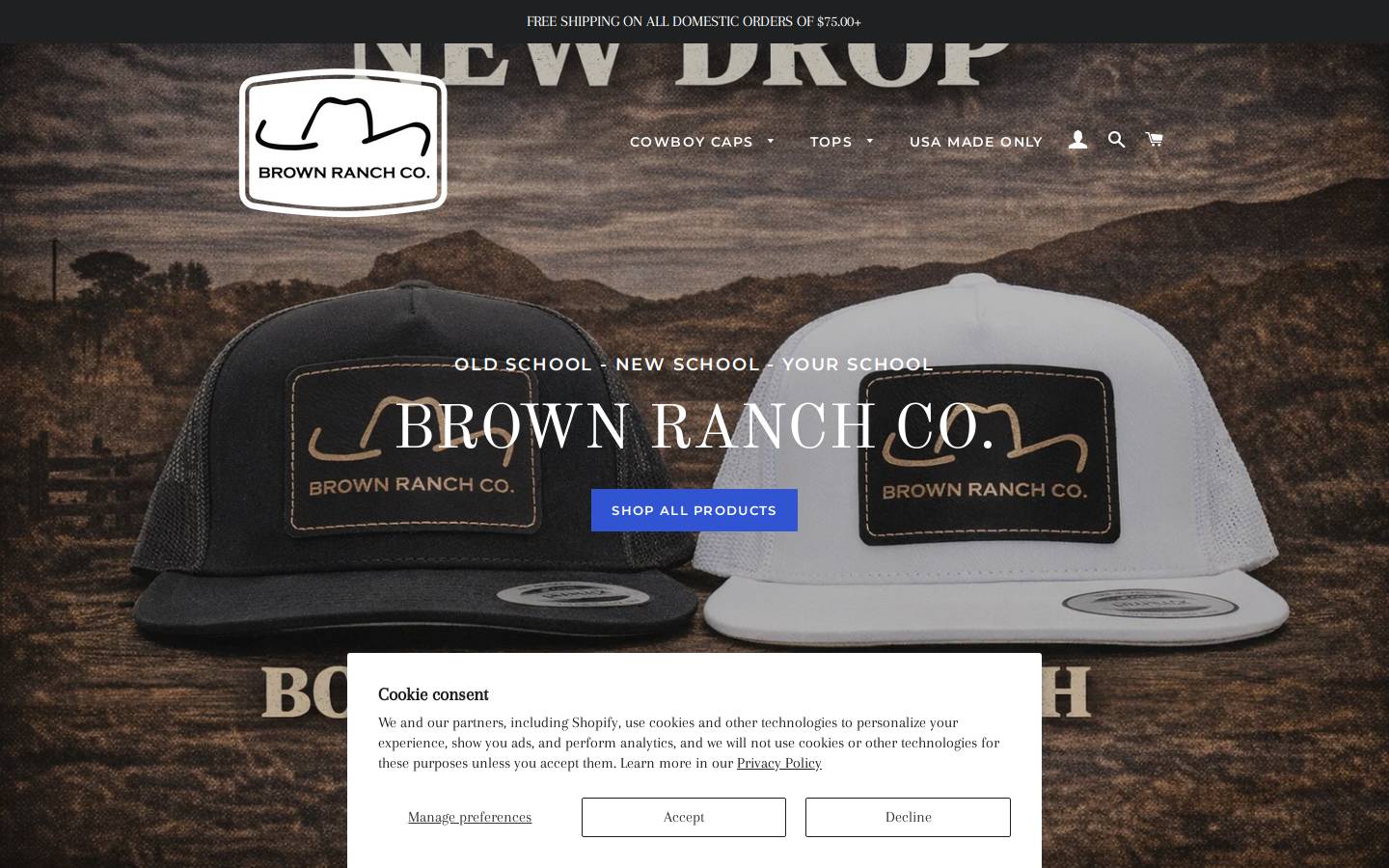 brownranchco.com homepage screenshot