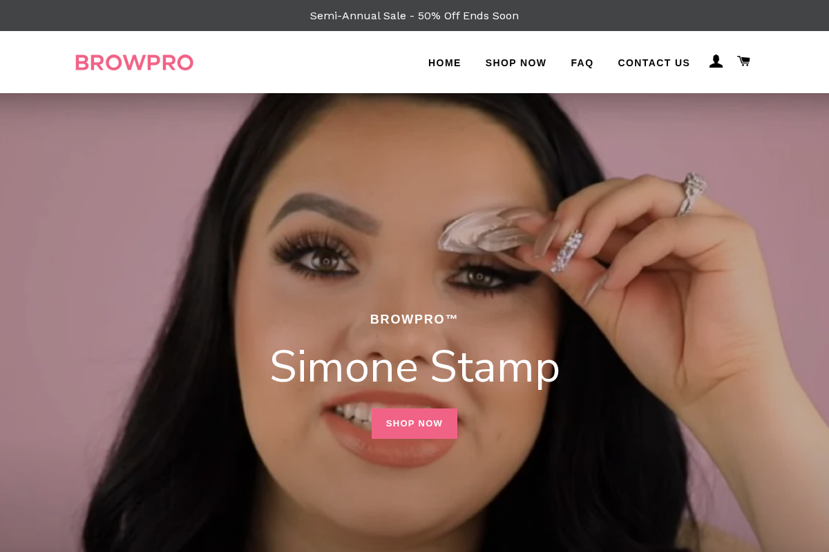 Browpro homepage screenshot