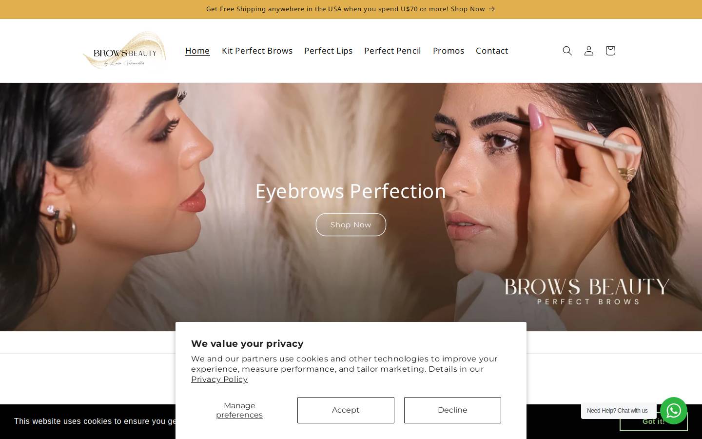 browsbeauty.shop homepage screenshot