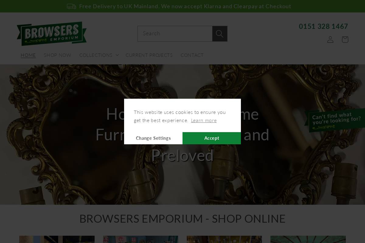 Browsersemporium homepage screenshot