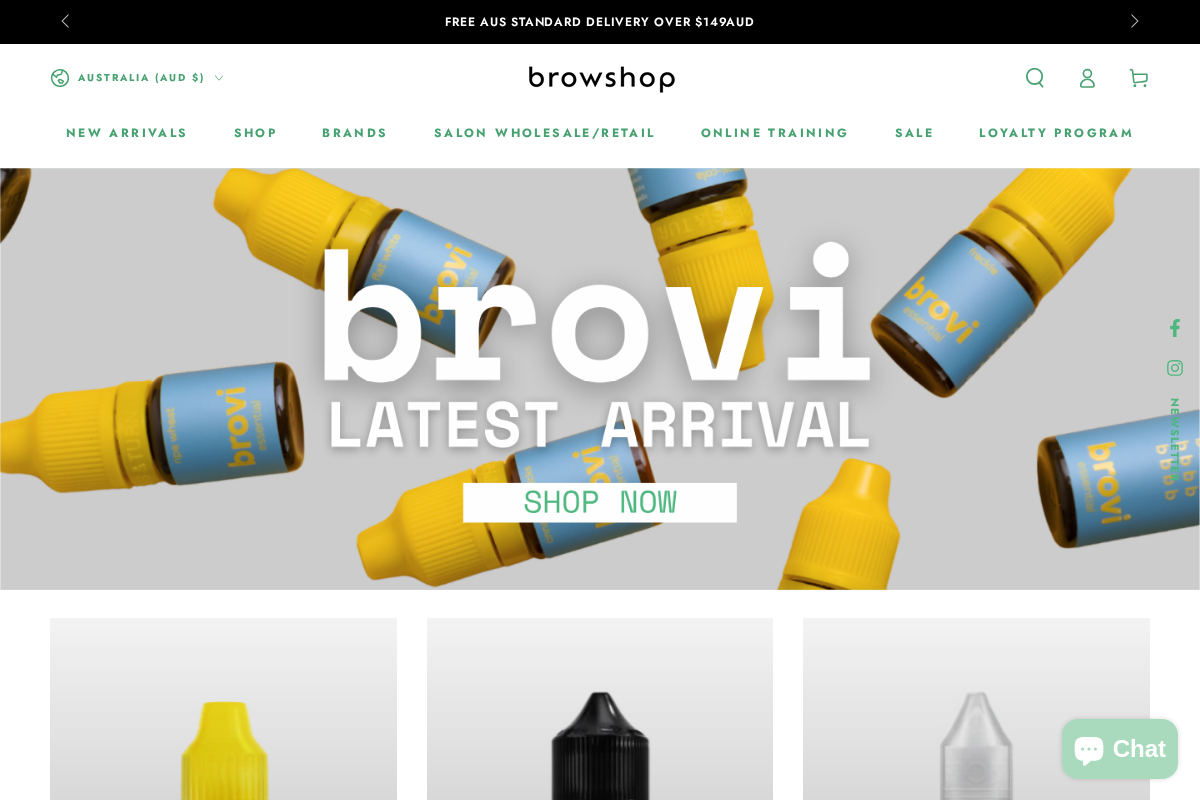 Browshop homepage screenshot