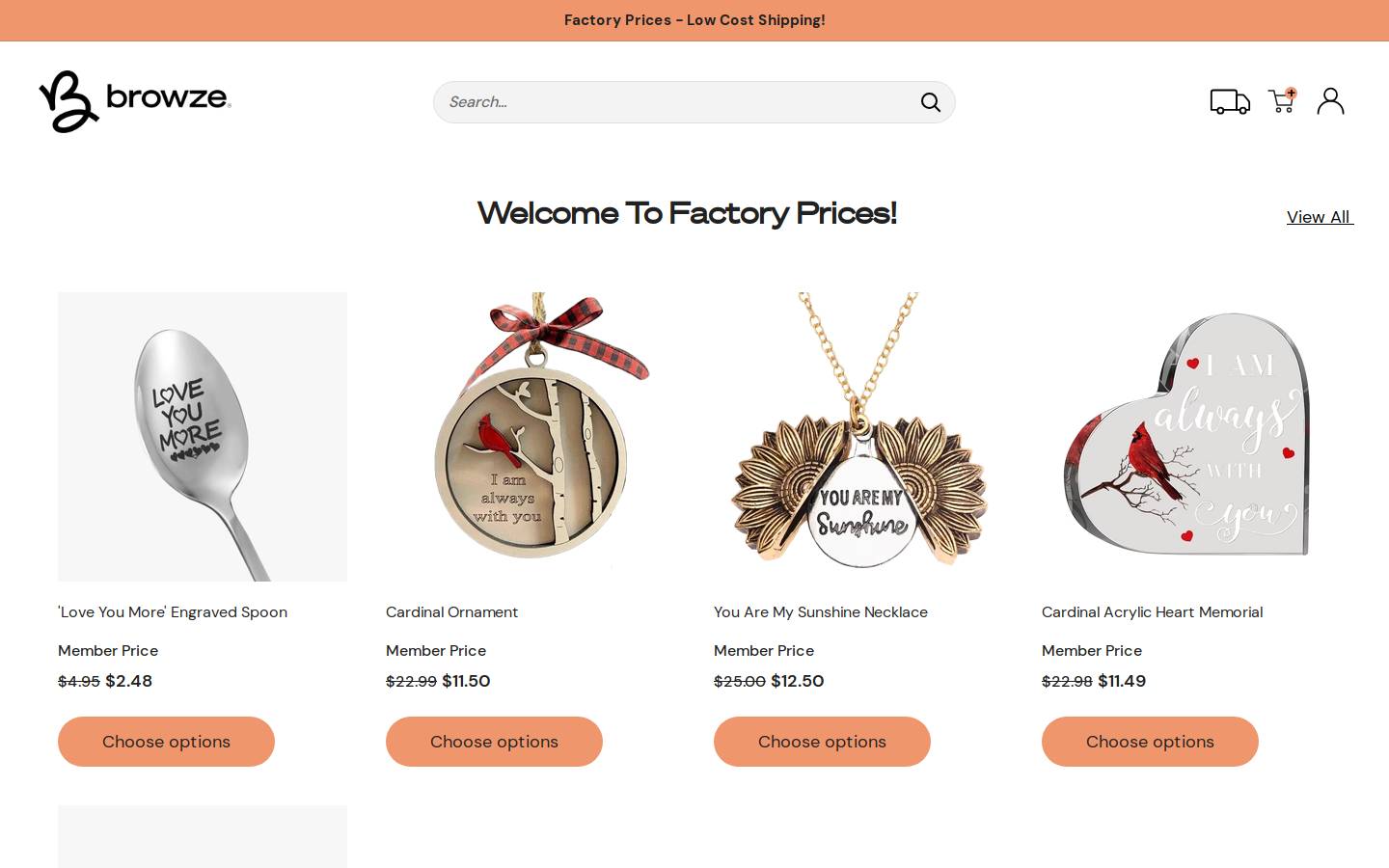 Browze homepage screenshot