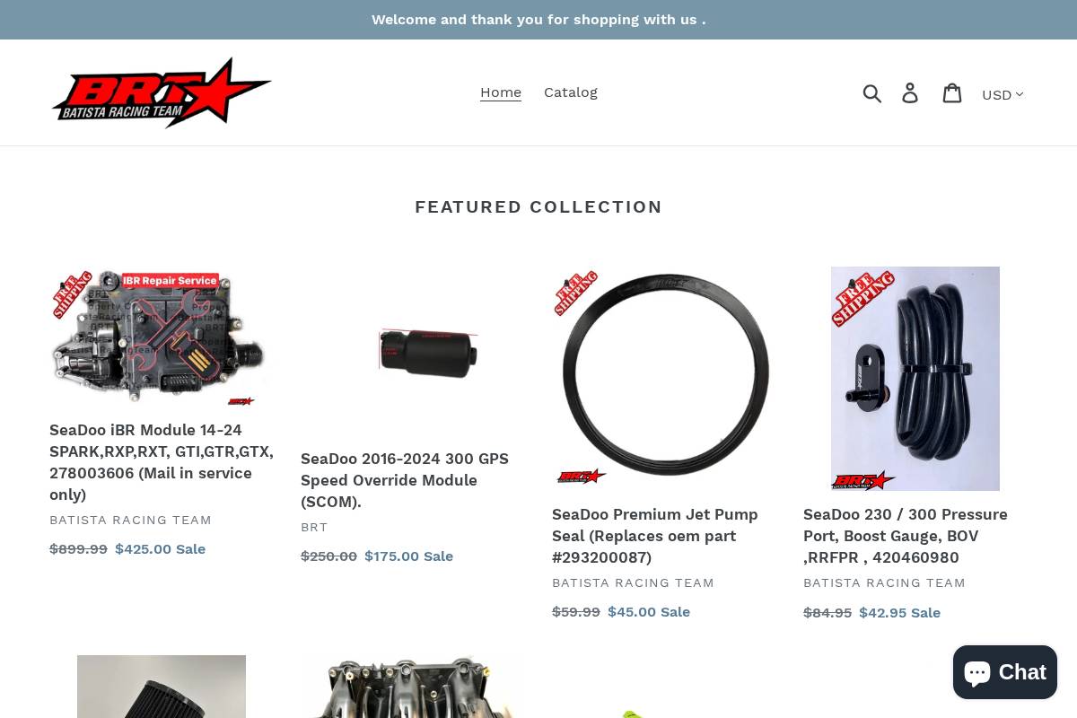 brtparts.store homepage screenshot