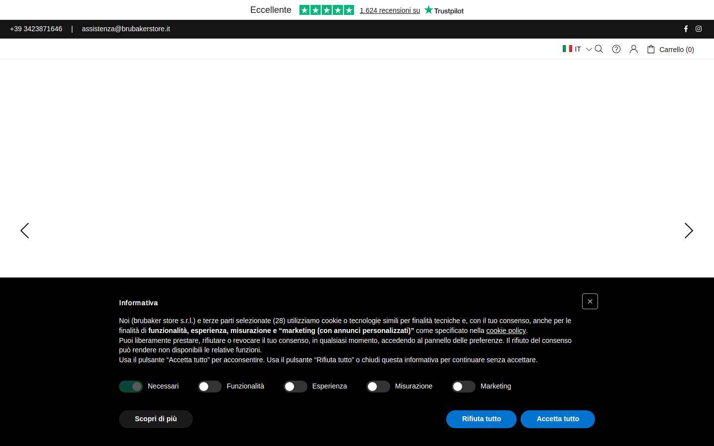 Brubaker Store homepage screenshot