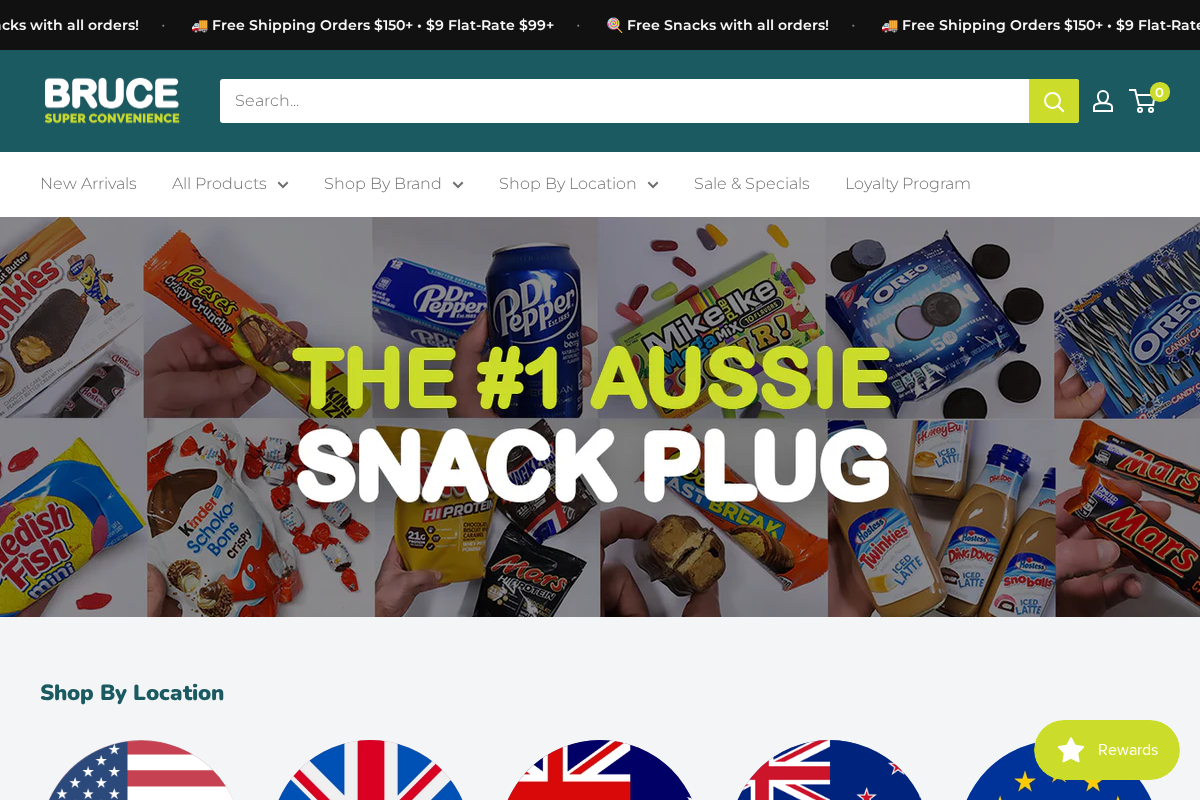 Bruce Super Convenience homepage screenshot