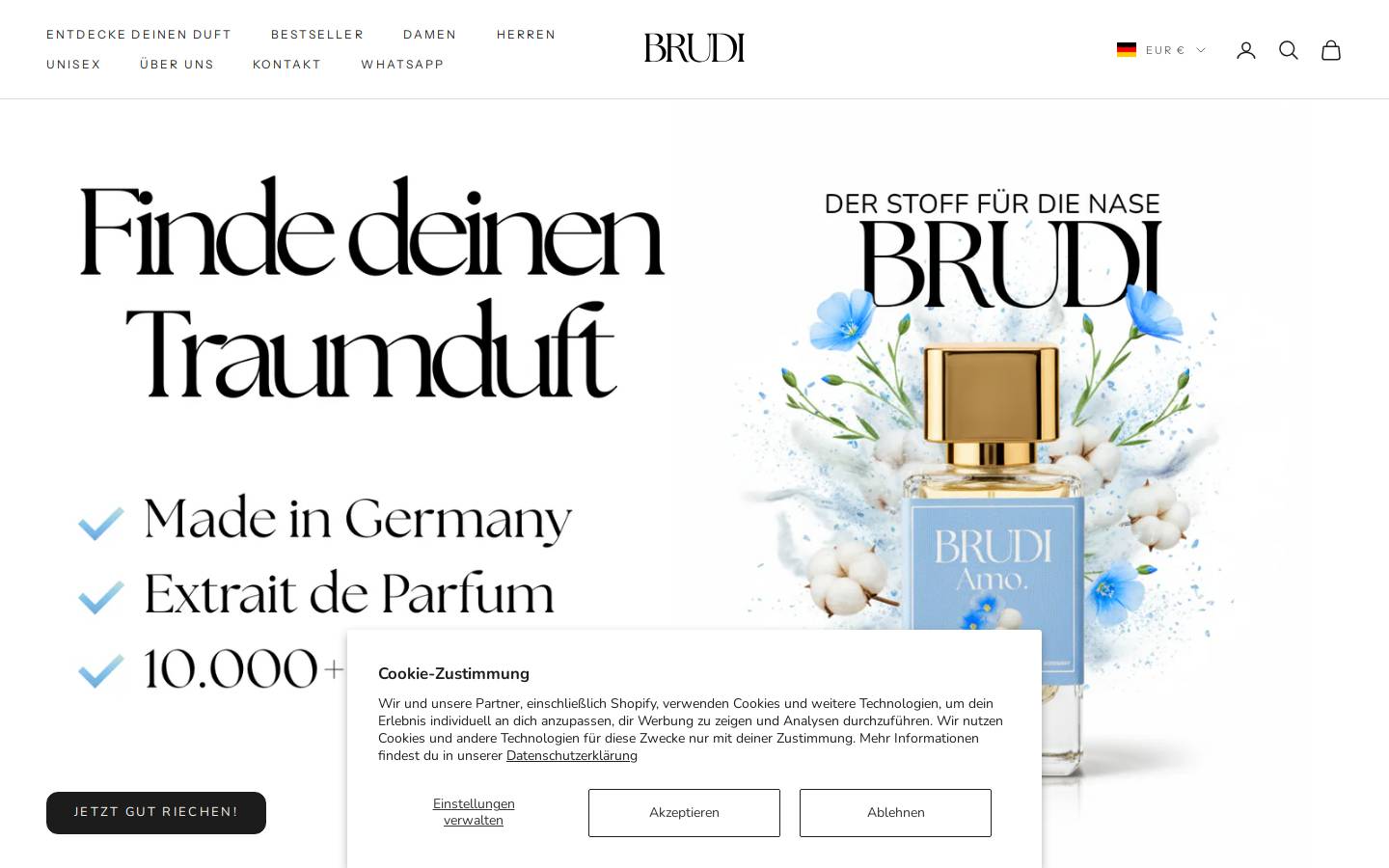 brudi-parfum.de homepage screenshot