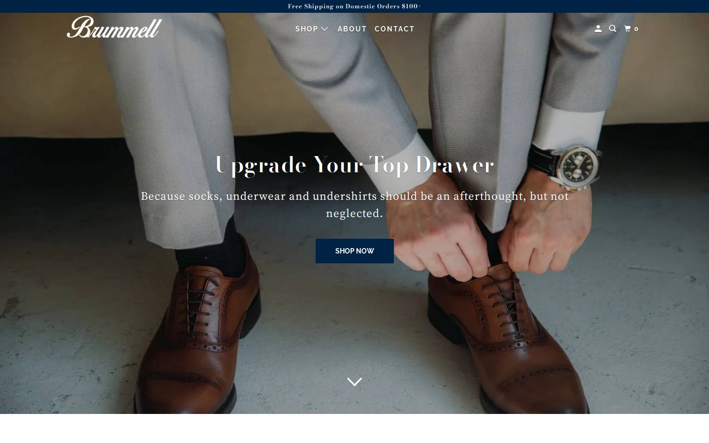 brummellco.com homepage screenshot