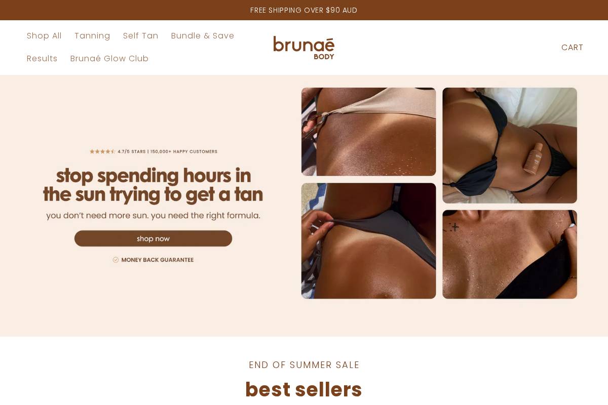 Brunaebody homepage screenshot
