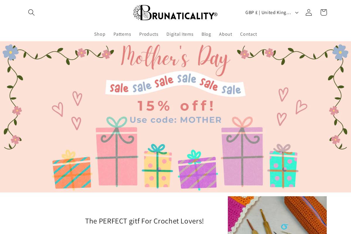 brunaticality.com homepage screenshot