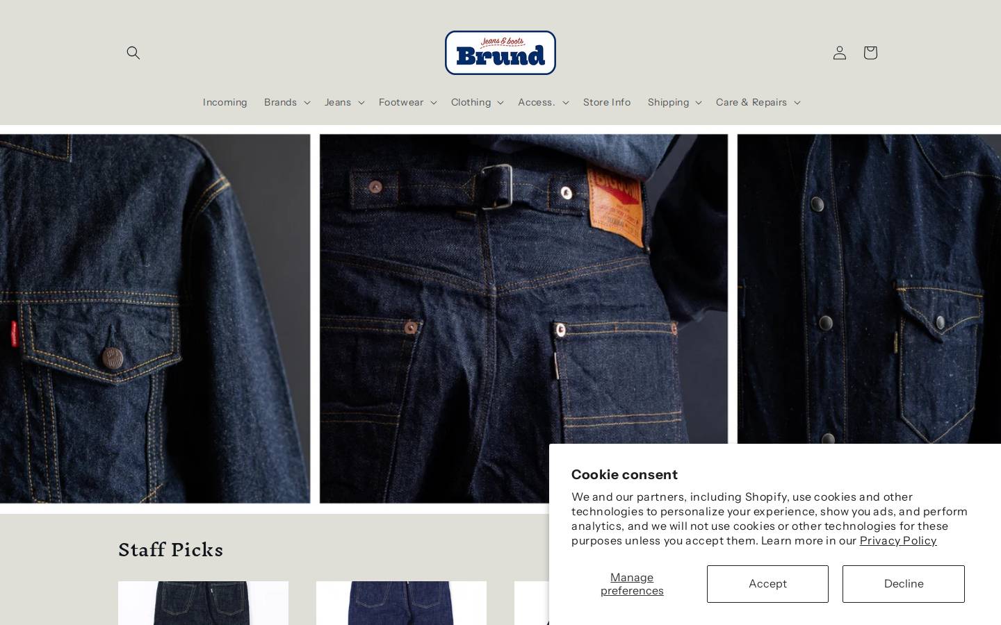 Brund homepage screenshot