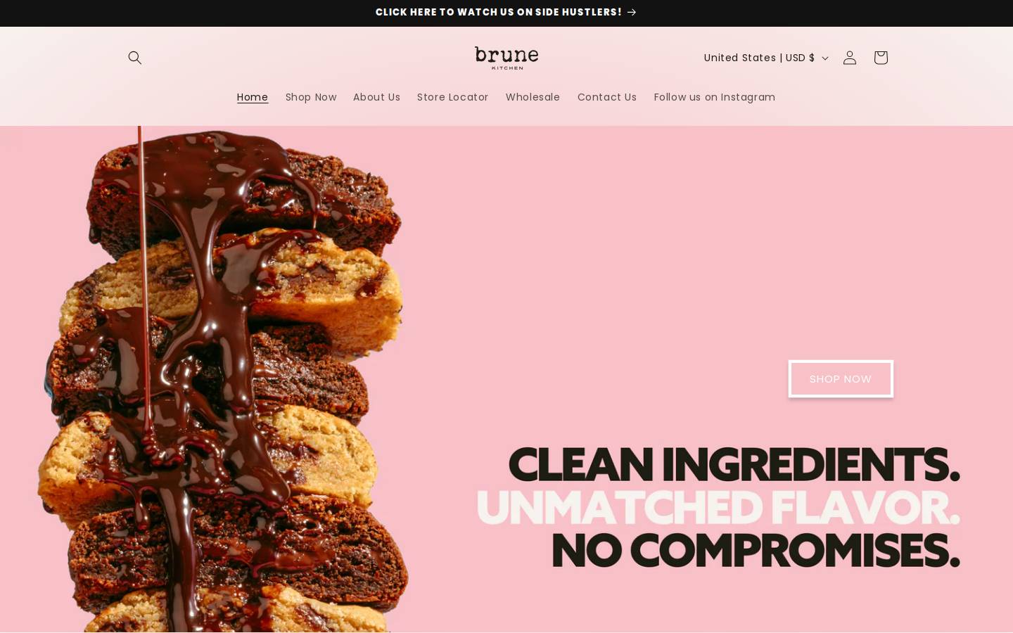 brunekitchen.com homepage screenshot