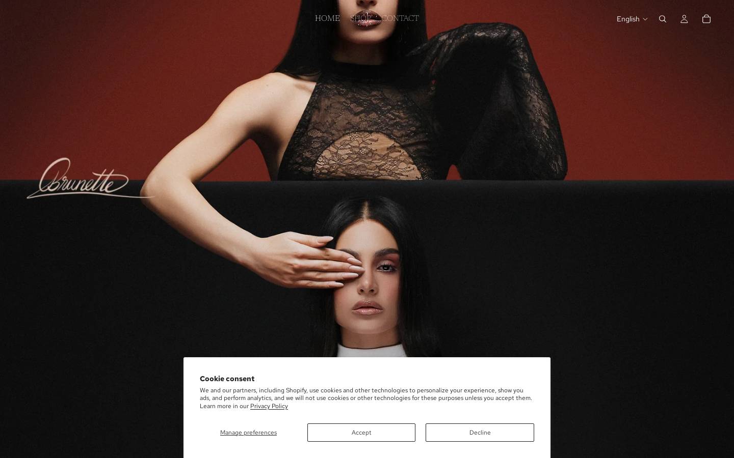 brunettestore.com homepage screenshot