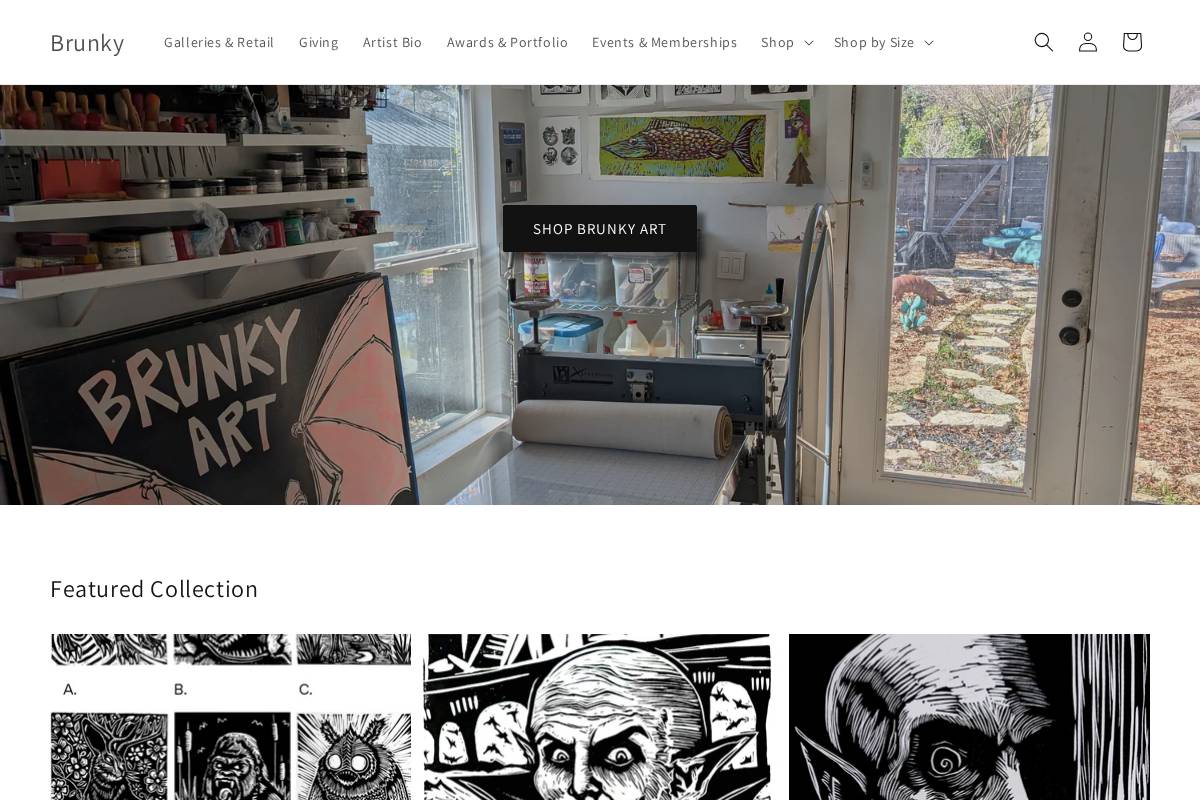 brunky.com homepage screenshot