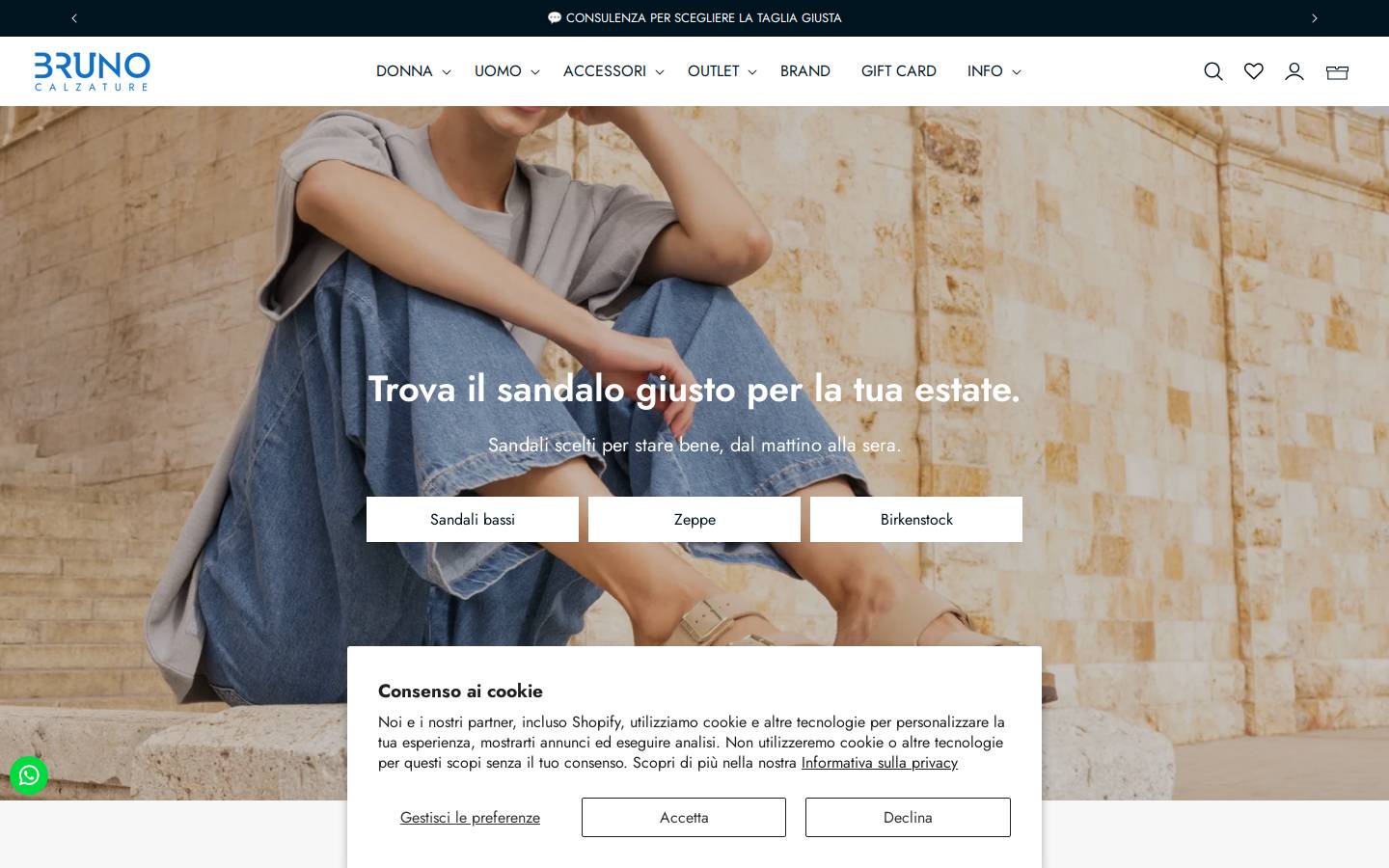 Bruno Calzature homepage screenshot