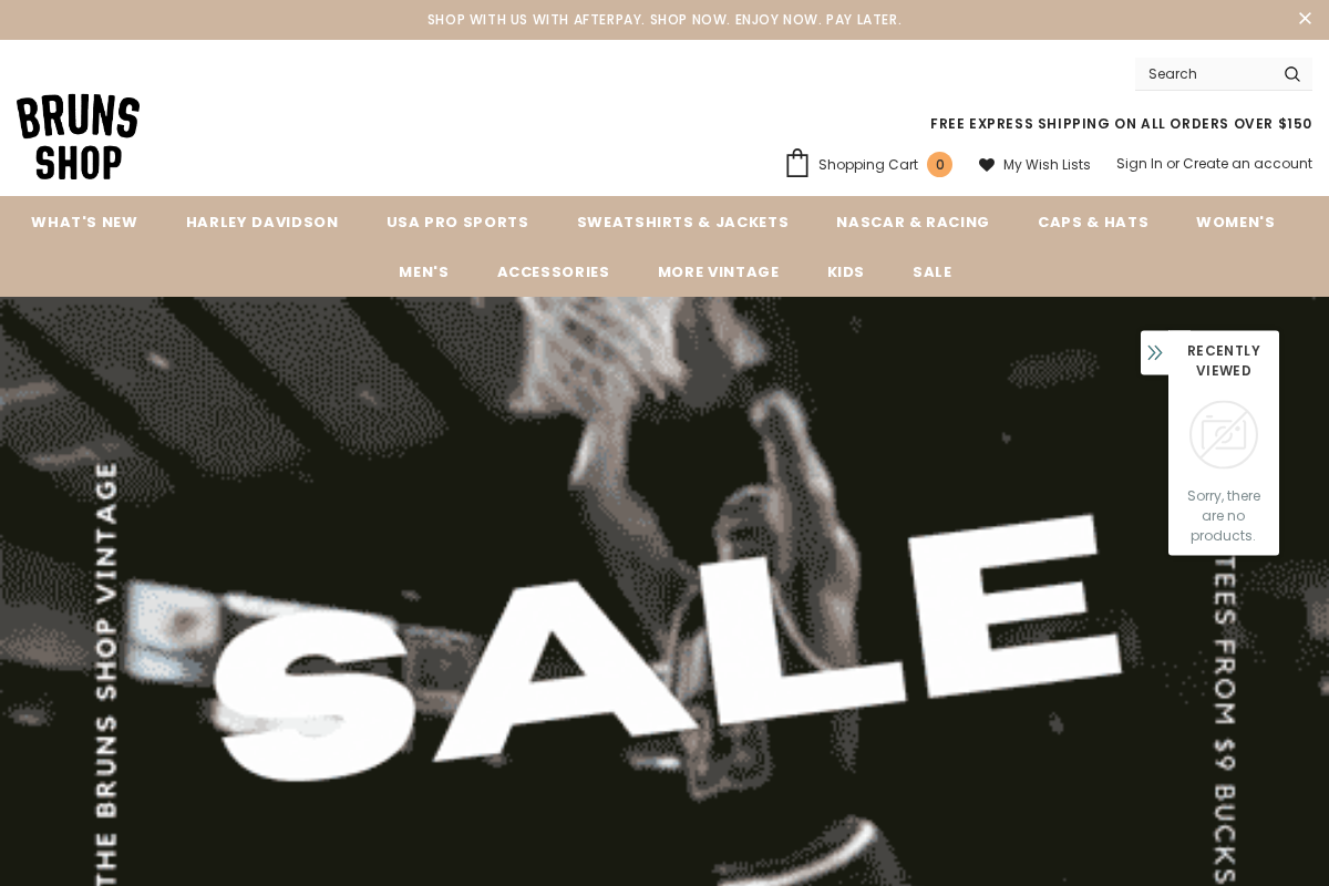 The Bruns Shop homepage screenshot