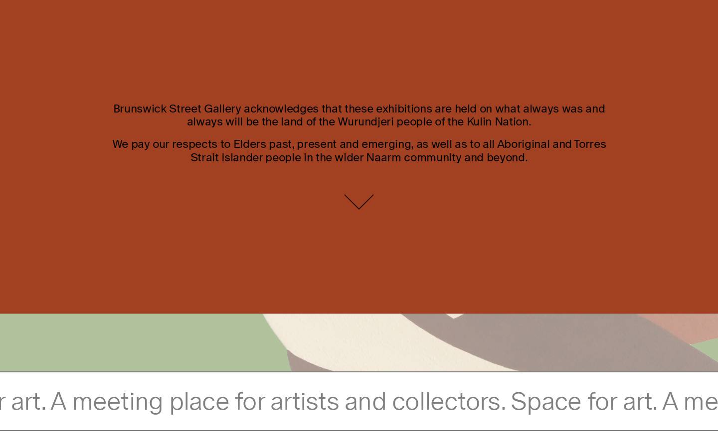 brunswickstreetgallery.com.au homepage screenshot