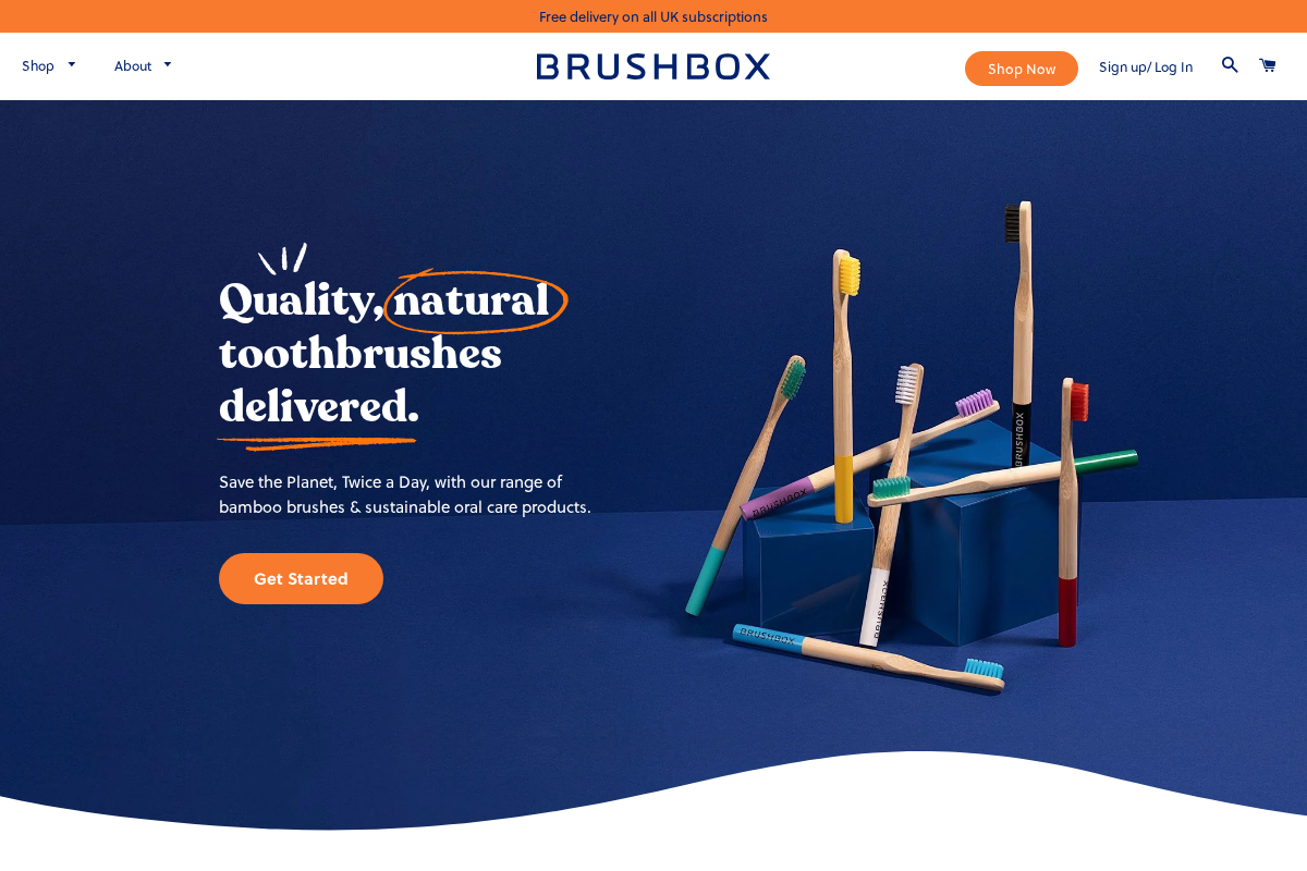 Brushbox homepage screenshot