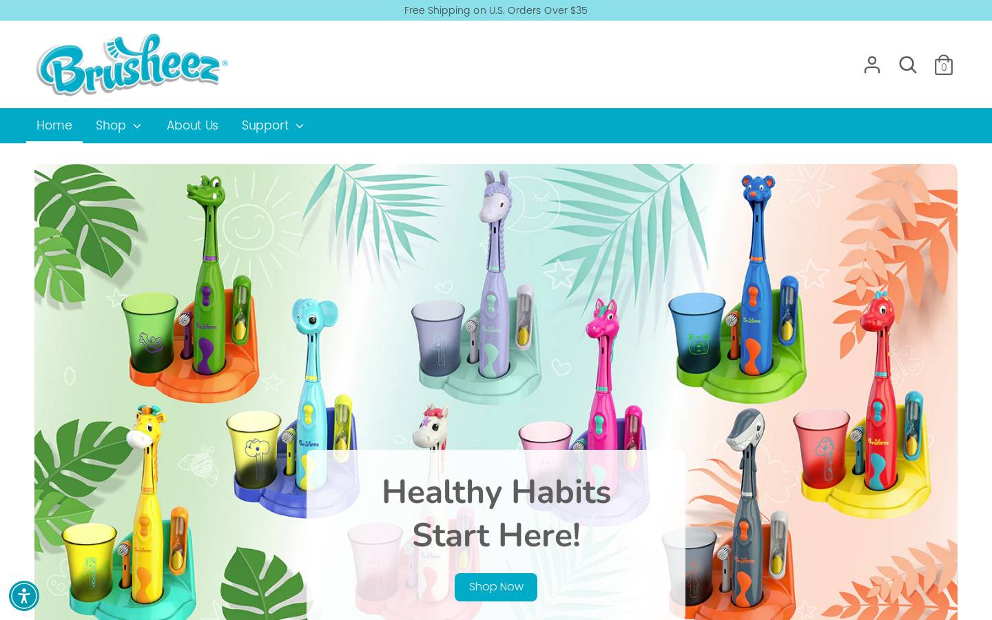 brusheez.com homepage screenshot