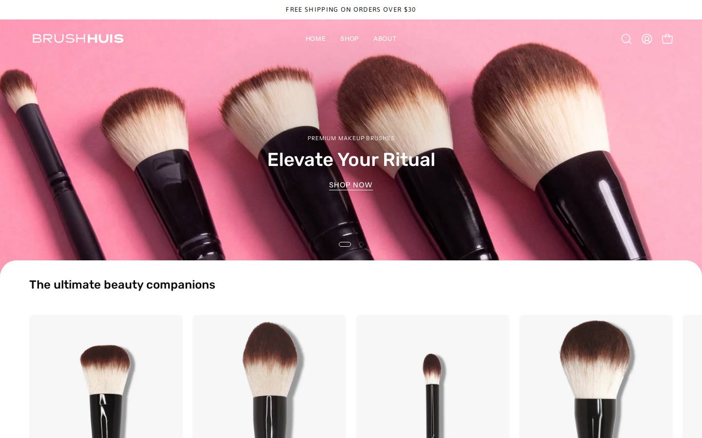 brushhuis.com.au homepage screenshot
