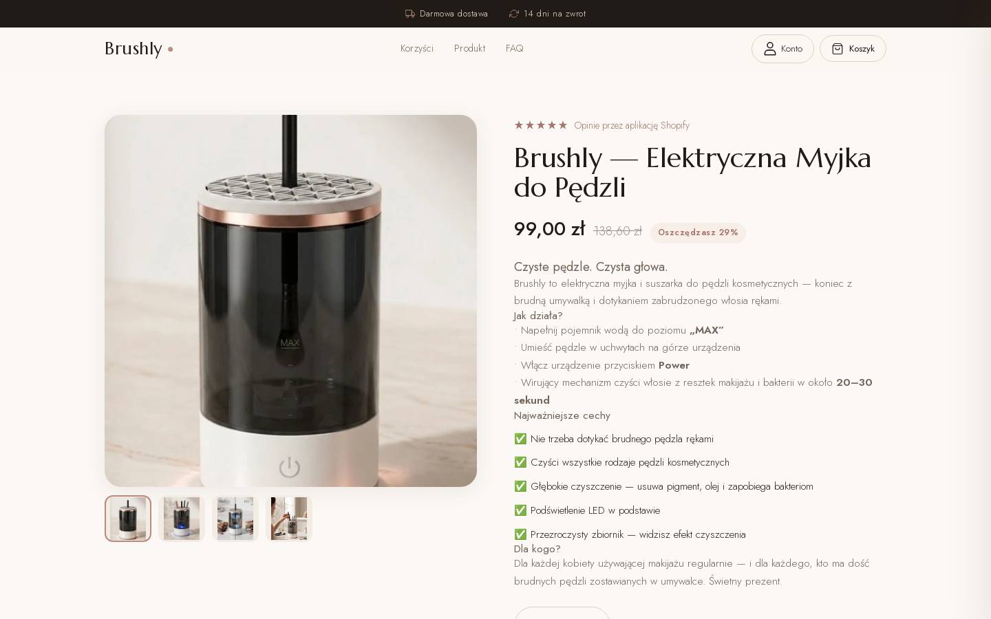 brushly.pl homepage screenshot