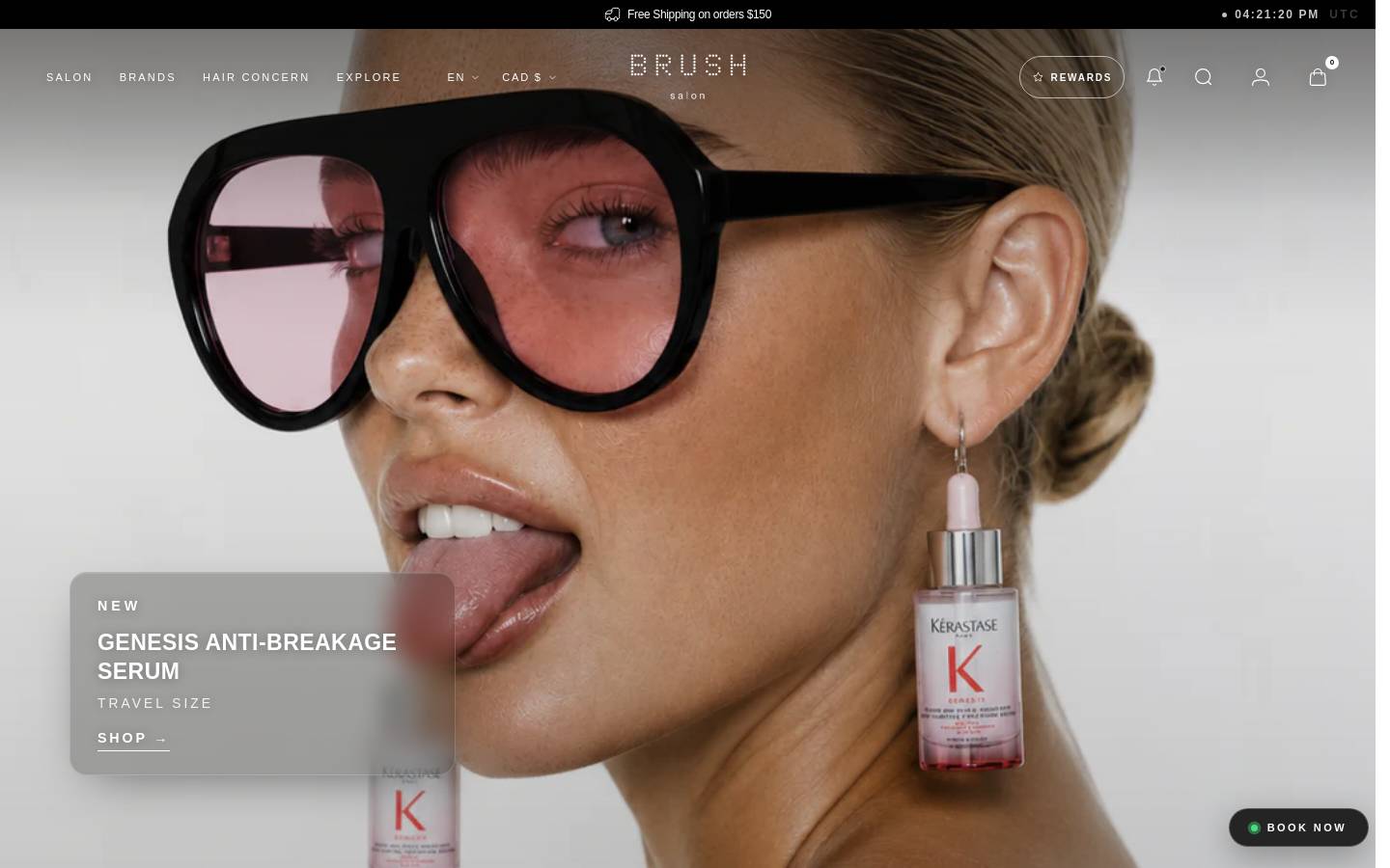 Brush Salon homepage screenshot