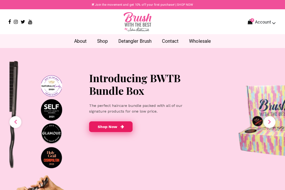 Detangling Brush for Natural Black Hair homepage screenshot