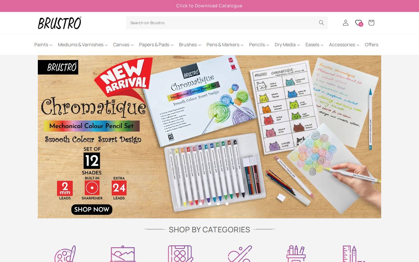 Brustro homepage screenshot